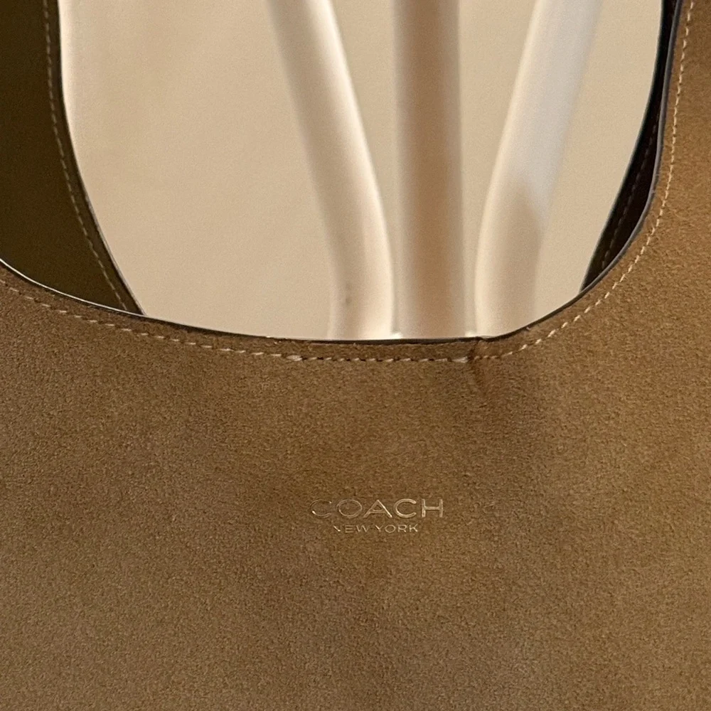 Coach Brooklyn Bag - Suede Tan Shoulder Hobo